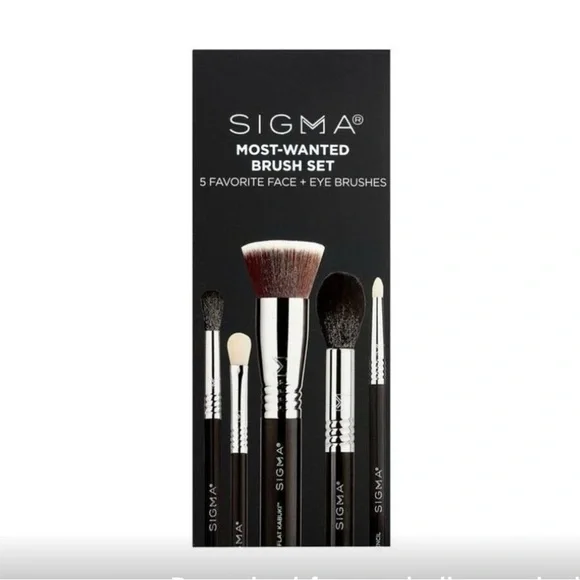 FINAL REDUCTION. Sigma Beauty - Sigma Beauty Most-Wanted Brush Set - 5pc Black. - Picture 3 of 9